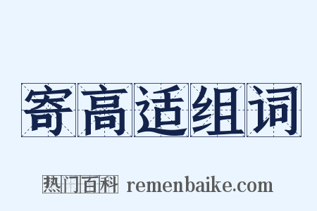 寄高适组词是什么意思的图片